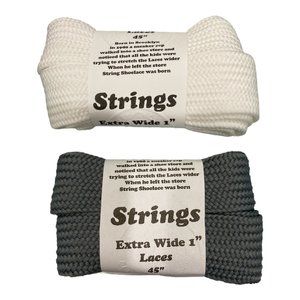 1 inch Wide Shoe Laces Strings 45 inch Long 2 Pair